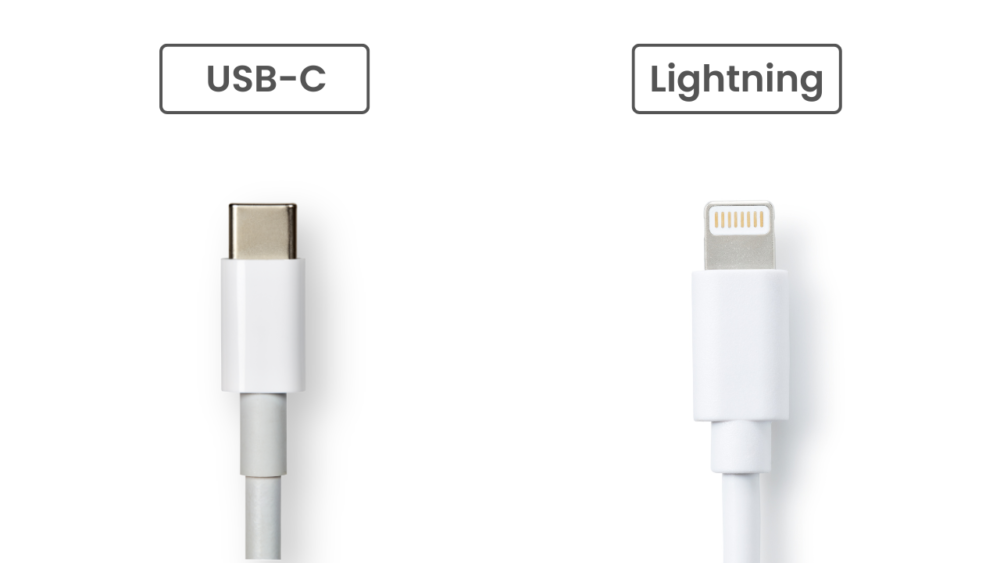 USB-CとLightningの見た目