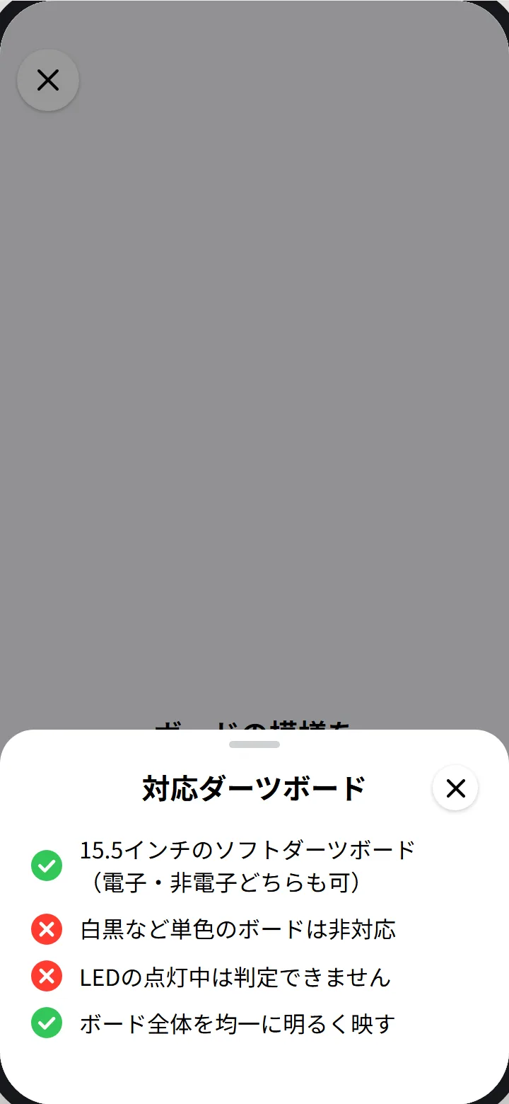 対応ダーツボードの説明